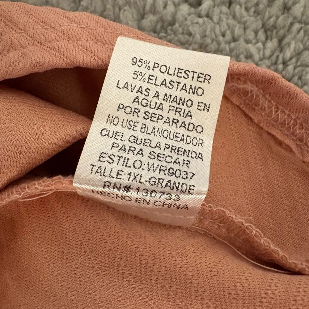 Umgee Blush Textured Dress, 1XL - Picture 9 of 9